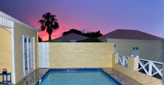 Caribe ~ Sunset over Private pool